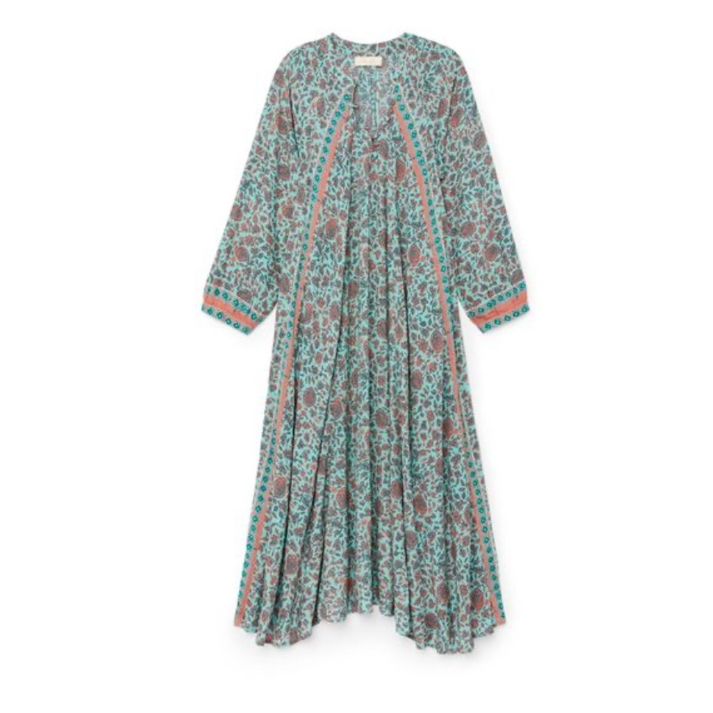 Natalie Martin fiore green floral dress M